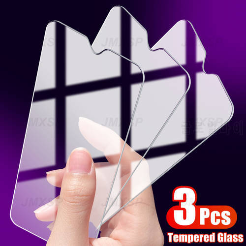 3Pcs Tempered Glass For Realme C2 C3 C11 C12 C15 C17 Protective Glass For Realme C20 C20A C21 C21Y C25 C25S C25Y Q3 Pro Glass