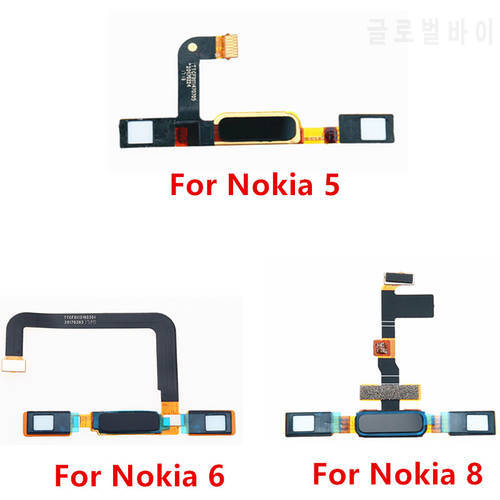 Replacement Parts Home Button Menu Back Key Touch ID Fingerprint Sensor Ribbon Flex Cable for Nokia 5 6 8