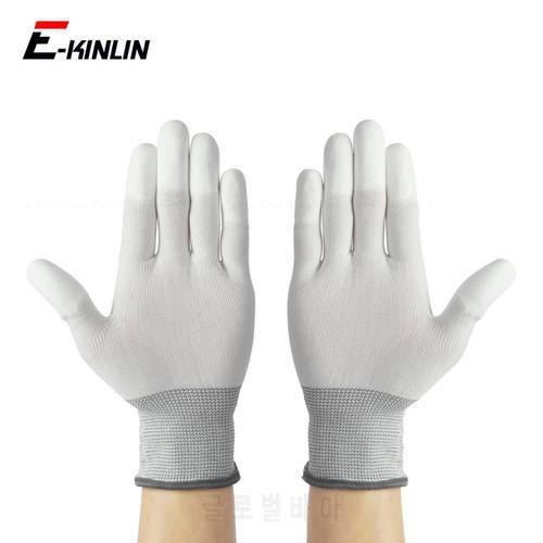Working Gloves Electronic Mobile Phone Screen Teardown Open Tools PU Coated Finger Disassembly Anti Static Skid ESD SmartPhone