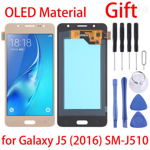 OLED Material LCD Screen and Digitizer Full Assembly for Samsung Galaxy J5 (2016) SM-J510