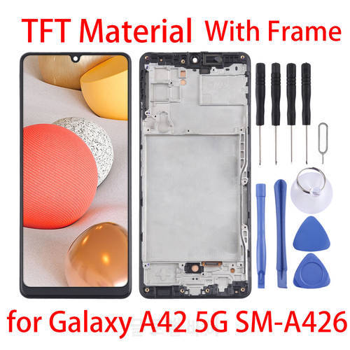 TFT Material For Galaxy A42 LCD Screen and Digitizer Full Assembly With Frame for Samsung Galaxy A42 5G SM-A426