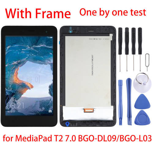 LCD Screen and Digitizer Full Assembly With Frame for Huawei MediaPad T2 7.0 BGO-DL09/BGO-L03