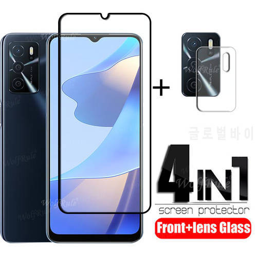 4-in-1 For OPPO A16S Glass For OPPO A16S Tempered Glass Phone Film Full Cover Glue Screen Protector For OPPO A16 A16S Lens Glass