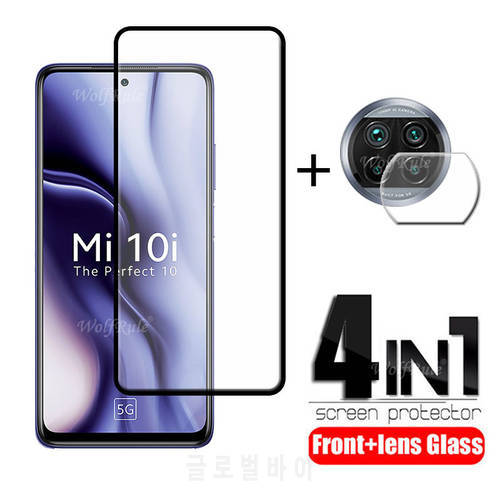 4-in-1 For Xiaomi Mi 10i Glass For Mi 10i Tempered Glass Full HD Protective Screen Protector For Mi 10T Pro Lite 10i Lens Glass