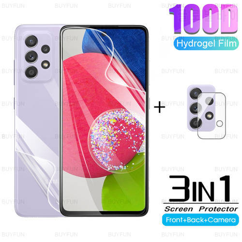 3in1 Hydrogel Film For Samsung Galaxy Galax A52s 5G 6.5inch Lens Protector For samsung a52s Screen Protector soft protect film