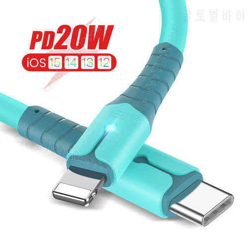 PD 20W Fast Charging USB Cable For iPhone 14 13 12 11 Pro Max USB Type C to 8-Pin Cable For iPhone USB Data Wire Charger Cord 2m