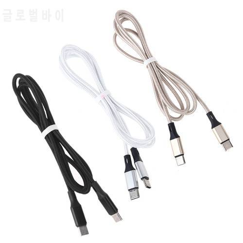 100cm Nylon Universal Type C to Type C Cable USB C Charging Cord Data Wire Line for Mobile Phone Tablet PC Cellphone