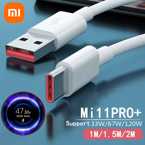 Xiaomi 120W Charger Cable USB Type C 6A For Xiaomi Civi 11T Pro Redmi Note 11 Pro+ Black Shark 4S Pro 67W 55W