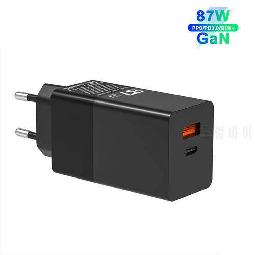 87W/65W GaN PD3.0 Fast Charger QC 4.0 QC3.0 Charging Adapter For Macbook Pro Nintendo Switch SAMSUNG S21 Note 20 Ultra PPS 45W