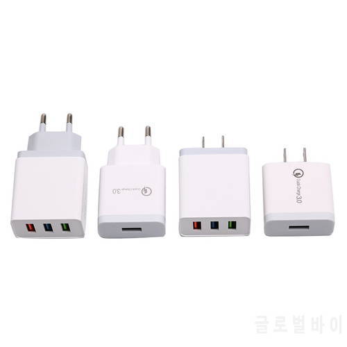 18 W USB Quick charge 3.0 5V 3A High Rapid USB Wall Charger Adapter US/EU Mobile Phone Fast charger charging