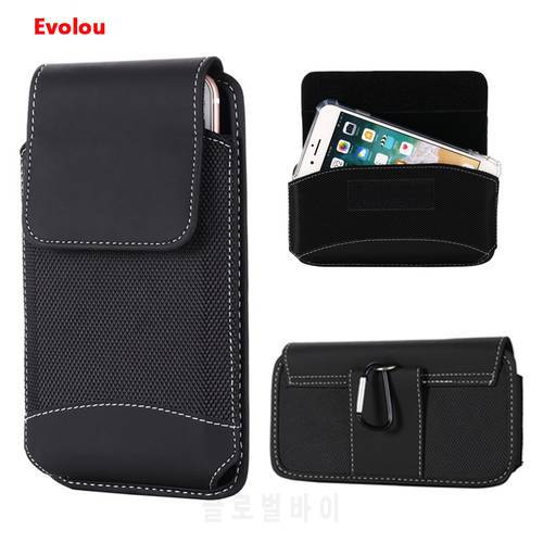 Pouch Belt canvas Cover for one plus Nord N10 N100 8T Universal Belt Clip Case 4.7-6.9 inch Waist Bag for oneplus 9 8T 5T 7T 6t