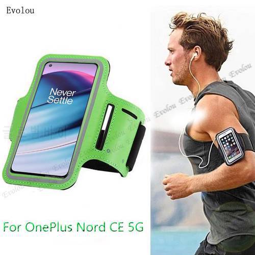 Sport Arm band Waterproof Pouch Case For Oneplus Nord 2 CE 5G Candy Color Gym Running Band Phone Cover For Oneplus Nord N10 N100