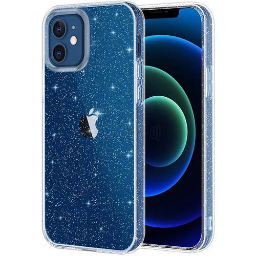 Bling Sparkly Glitter Shiny Soft Flexible TPU Slim Case For iPhone 11 12 13 14 Pro Max XS X XR XSMAX SE 7 8 14Plus Clear Cover