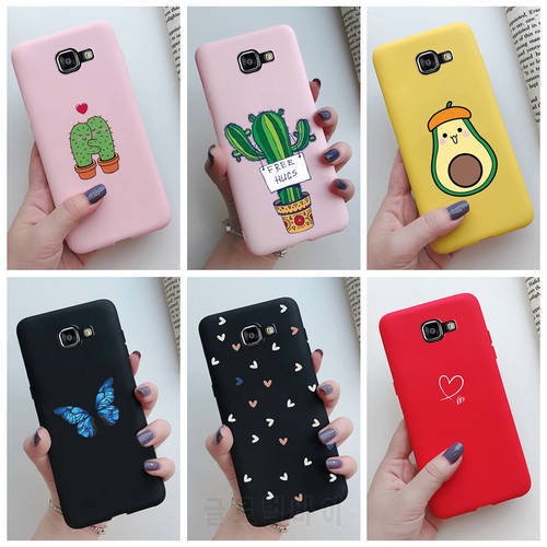 Love Heart Silicone Case For Samsung Galaxy A5 2016 2017 Case Cactus Soft Cover For Samsung A5 A 5 2016 A510 SM-A510F Phone Case