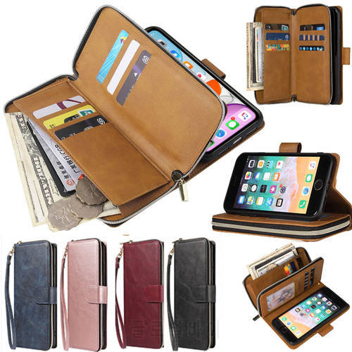 For Redmi S2/Redmi 6/6A/6Pro/Redmi GO/Redmi 7/7A/Redmi 8/8A Case Cover Zipper Luxury Flip Wallet Phone Card Slot Phone Cover Bag