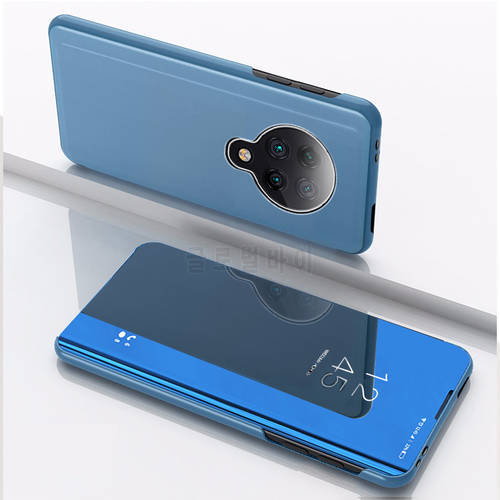 for Pocophone F2 Pro Case 6.67&39&39 View Mirror Smart Flip Leather Case for Xiaomi POCO F2 Pro Stand Back Cover Protective Skin