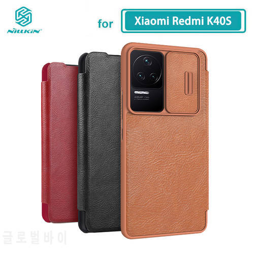 Redmi K40S Case Nillkin Qin Card Pocket Wallet Bag Leather Flip Cover for Xiaomi Redmi K40S Case