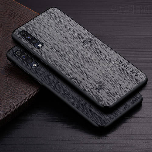 Case for Samsung Galaxy A50 A70 A50S A30S A40 A10 funda bamboo wood pattern Leather skin cover Luxury phone case coque capa
