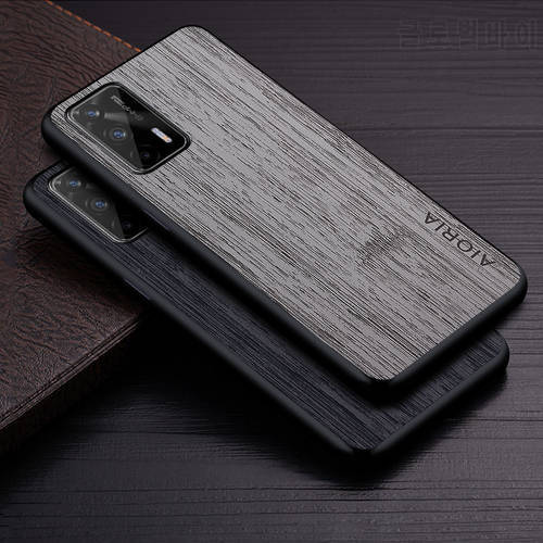 Case for Oppo Realme GT Neo Flash 5G funda bamboo wood pattern Leather phone cover Luxury coque for oppo realme gt neo case capa