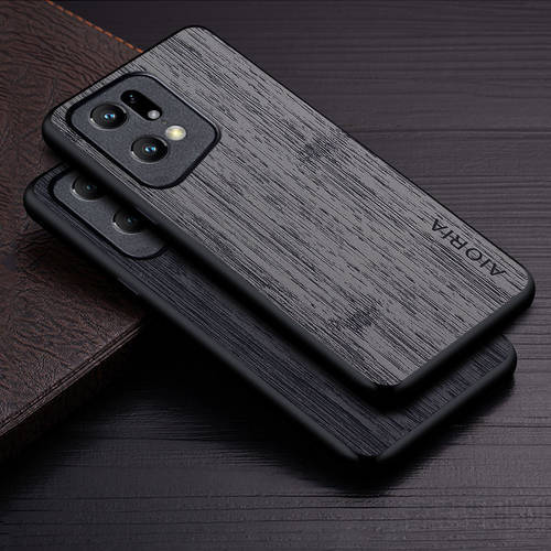 Case for Oppo Find X5 Pro Lite 5G funda bamboo wood pattern Leather phone cover Luxury coque for oppo find x5 pro case capa