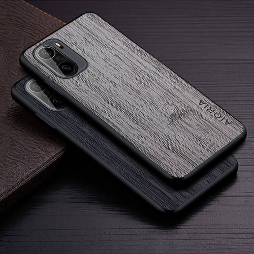 Case for Poco F3 Pro 5G funda bamboo wood pattern Leather cover Luxury coque for xiaomi poco f3 case Flip Cover
