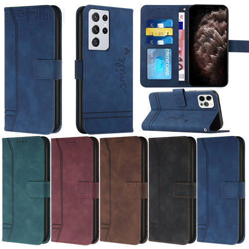 Galaxi S22 Ultra Line Love Magnetic Leather Book Case for Samsung Galaxy S22 Ultra Plus Cases Flip Wallet Phone Cover Men Women