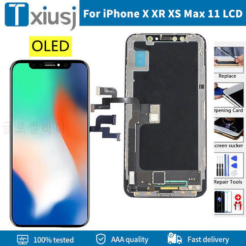 100% TEST NEW OLED LCD Display For iPhone X XR XS Max LCD Display For iPhone 11 12 Pro Max LCD Screen Replacement