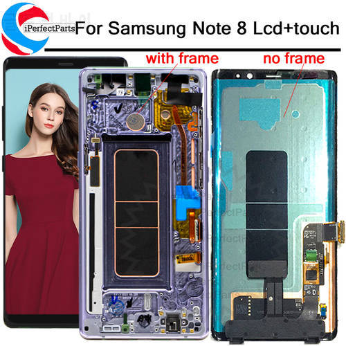 6.3&39&39 Super Amoled Display For SAMSUNG Galaxy Note 8 LCD N950 N950F Display Touch Screen Glass Digital Replacement