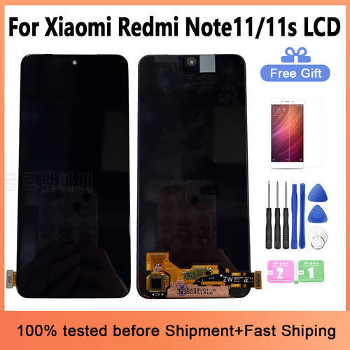 6.43&39Original Super amoled For Xiaomi Redmi Note 11s LCD Display Touch Screen Panel Digitizer For Redmi Note 11 2201117TG lcd