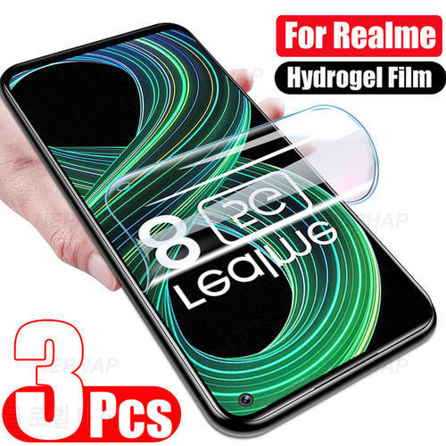 3Pcs Full Cover Hydrogel Film For Realme 7 8 9 Pro 8S 7i 8i 9i Screen Protector For Realme 6 5 Pro 6i 5i 6S 5S Protective Film