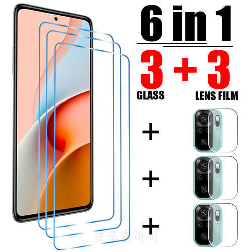 6in1 Protective Glass for Redmi Note 11 10 9 8 Pro 11T 9S 10S 9T 8T 7 Screen Protector for xiaomi POCO X3 NFC M3 F3 Pro GT glass