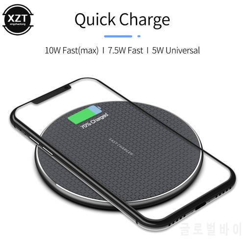Wireless Charger Smart Quick Charge Qi 10W for iPhone XR XS 8 plus Sumsung S9 S10 Xiaomi Induction Fast Charging Desktop Pad