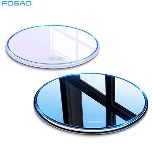 FDGAO 15W Wireless Charger for iPhone 14 13 12 11 Pro XS X XR 8 Airpods Pro Induction Fast Charging Pad For Samsung S21 S20 S10