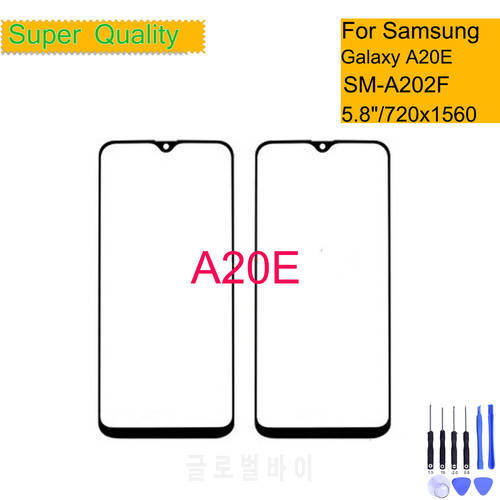 Replacement For Samsung Galaxy A20E A202F Touch Screen Front Glass Panel LCD Outer Lens A20e SM-A202F Front Glass With OCA Glue