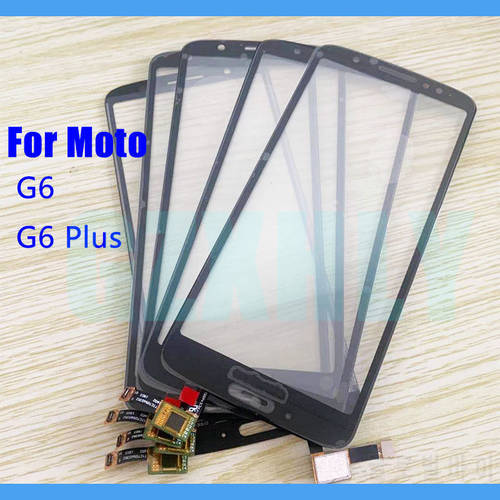 10Pcs/lot Front Touch Screen Glass + OCA LCD Outer Lens For Motorola Moto G6 Plus XT1926 XT1925 Digitizer Outer Panel