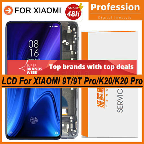 100% Original 6.39&39&39 AMOLED Display for Xiaomi Mi 9T Pro LCD Touch Screen Redmi K20 Pro Digitizer Repair Parts + Service Pack