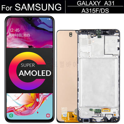 New Original AMOLED For Samsung Galaxy A31 A315 LCD Display Touch Screen Digitizer LCD For Samsung A31 A315 Display Replacement