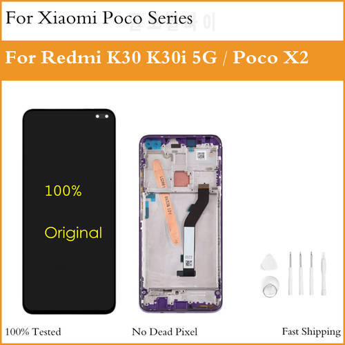 Original Screen For Xiaomi Redmi K30 K30i 5G LCD Display Touch Screen Digitizer Assembly With Frame Replacement
