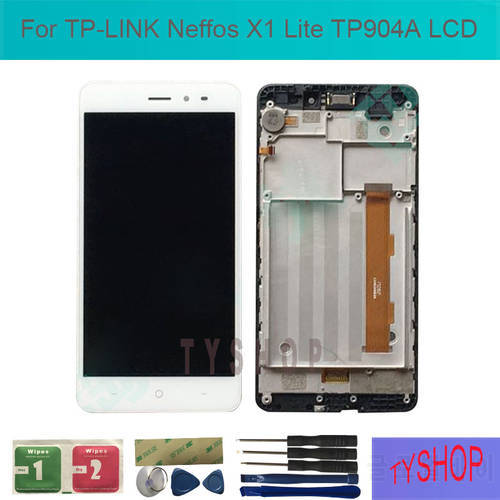 Tested For TP-LINK Neffos X1 Lite TP904A LCD Display Touch Screen With Flame Digitizer Assembly Repair Parts Tool