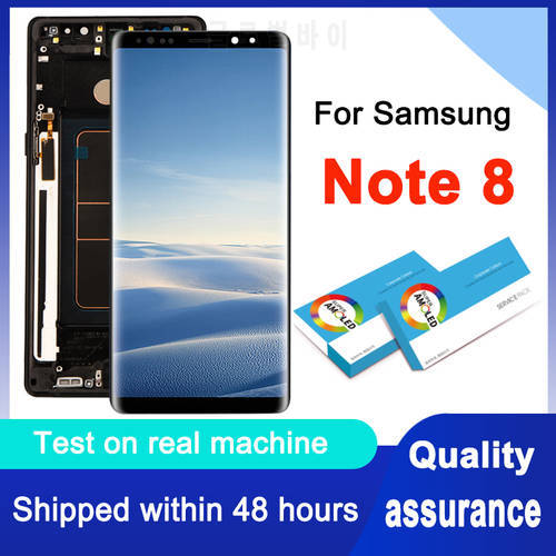 Original 6.3&39&39 Super AMOLED For Samsung Galaxy Note 8 Display Touch Screen Digitizer Assembly N9500 N950F LCD