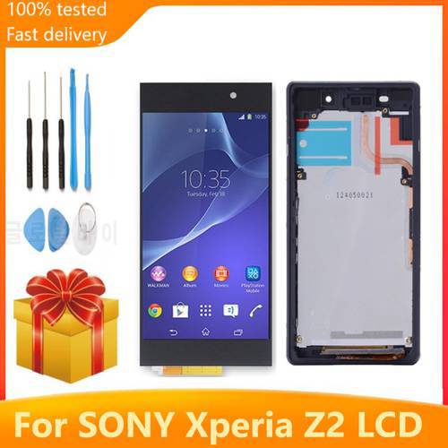 For SONY Xperia Z2 D6502 D6503 D6543 LCD Display Touch Screen Digitizer Assembly For SONY Xperia Z2 LCD with Frame