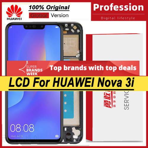 6.3&39&39 IPS LCD Screen For Huawei Nova 3i INE-LX1 LCD Display P Smart Plus (2018) Touch Screen Digitizer Assembly Repair Parts