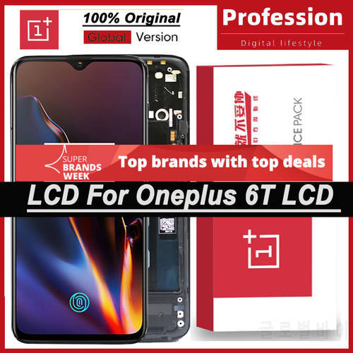 100% Original 6.41&39&39 AMOLED Display For OnePlus 6T LCD Display Touch Screen Digitizer Repair Parts For 1+6T A6010 A6013 Models