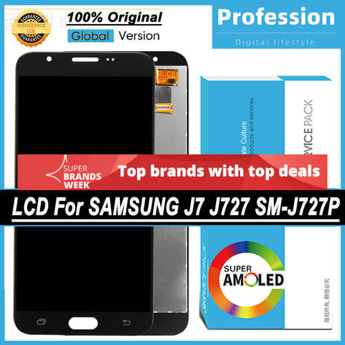 100% Original 5.5&39&39 Display for Samsung Galaxy J7 V J727 SM-J727P J727V LCD Touch Screen Digitizer Repair Parts + Service Pack