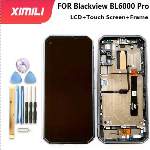 100% Original New Blackview BL6000 PRO LCD Display+Touch Screen Digitizer+Frame Assembly Digitizer for BL6000 PRO Replacement