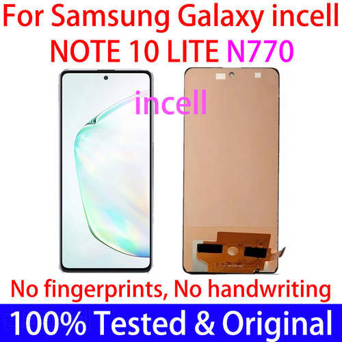 Amoled For Samsung N770 incell For Samsung Galaxy Note 10 Lite Display With Frame Display Note10 Lite N770F LCD Touch Screen