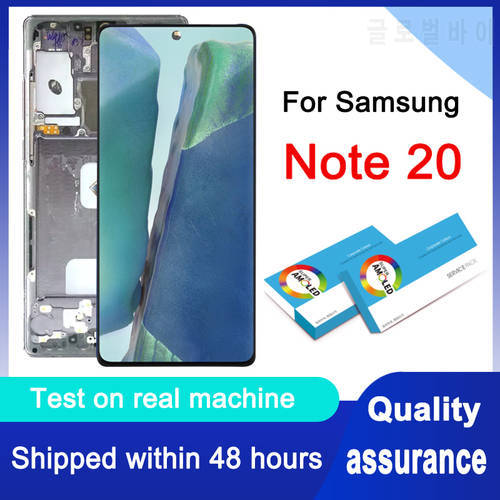 Original For Samsung Galaxy Note 20 Super AMOLED Display Touch Screen Digitizer Assembly For Note20 SM-N980F SM-N981 N981B LCD