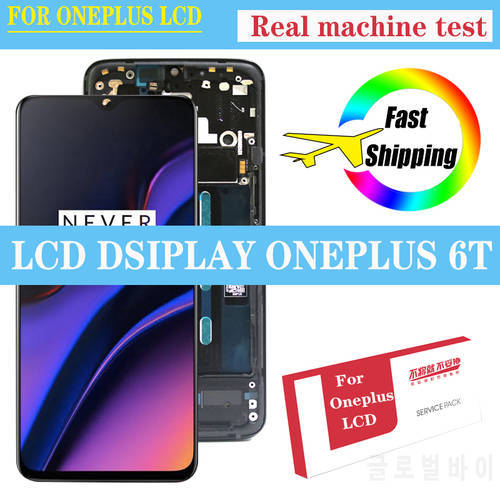 100% Original 6.41&39&39 Amoled LCD For Oneplus 6T A6010 A6013 Display Touch Screen Digitizer Assembly Repair Parts
