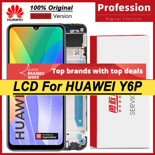 100% Tested 6.3&39&39 IPS Display MED-LX9 MED-LX9N Models For Huawei Y6P LCD Display Touch Screen Digitizer Assembly Repair Parts