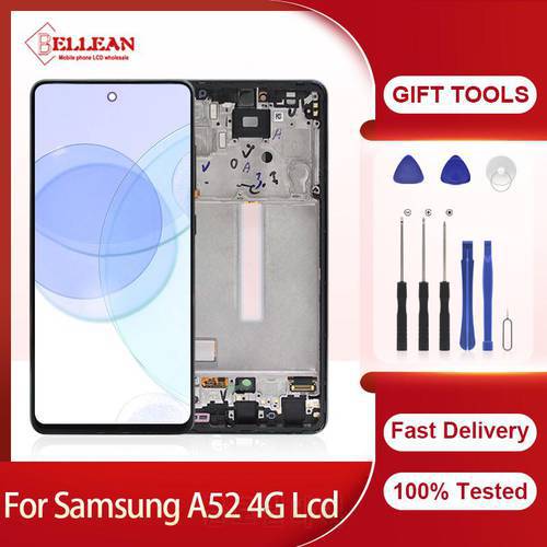 Tested 6.5 Inch For Samsung Galaxy A52 4G Lcd With Touch Screen Digitizer A52 Display A525F A525F/DS A525M Assembly